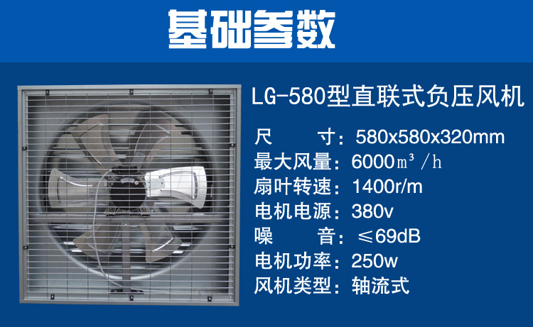 負(fù)壓風(fēng)機(jī)580型參數(shù)